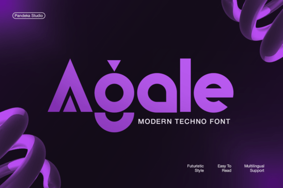Agale Font: A Modern Techno Display for Bold Branding