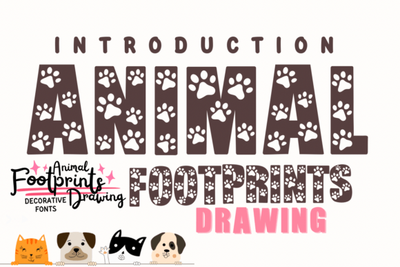 Animal Footprints Drawing: A Playful Typeface for Creative Brands