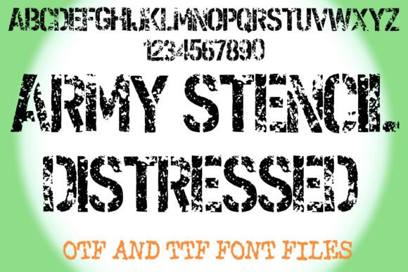 Army Stencil Distressed Font for Bold Branding