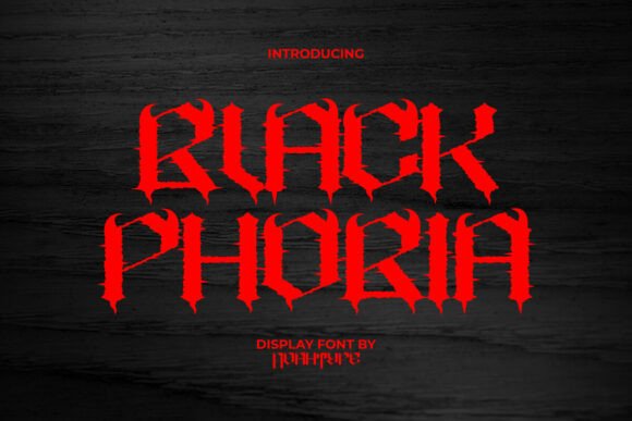 Black Phobia Font for Horror Marketing