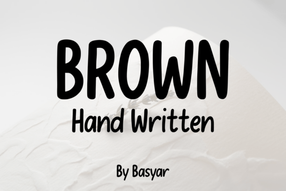 Brown Hand Written Font for Editorial Design