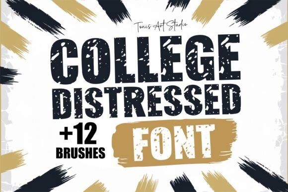 College Distressed Typeface for Bold Branding