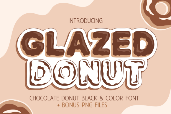 Glazed Donut Chocolate Font for Crafters