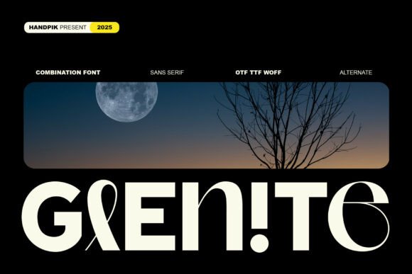 Glenite: A Modern Sans Serif Typeface for Editorial Design