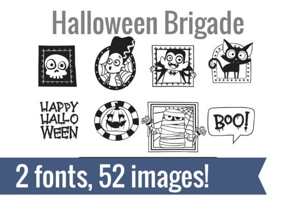 Halloween Brigade Dingbats Typeface for Branding