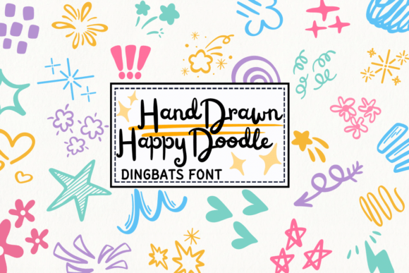 Hand Drawn Happy Doodle Font for Crafters
