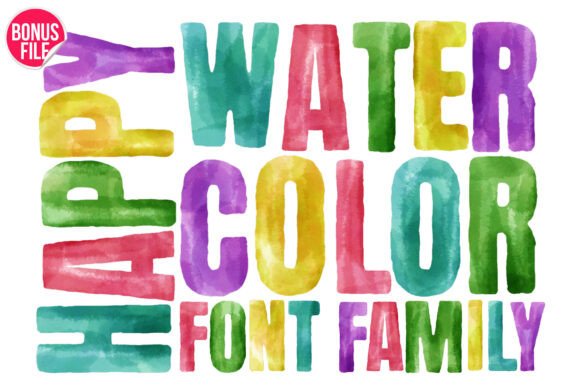 Happy Watercolor: A Whimsical Typeface for Makers