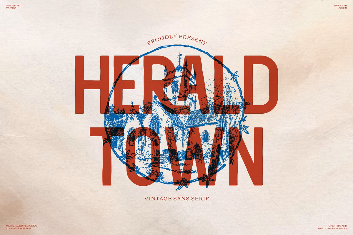 Herald Town Typeface for Bold Campaigns