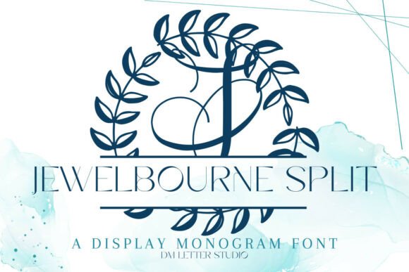 Jewelbourne Split Monogram Font for Digital Branding