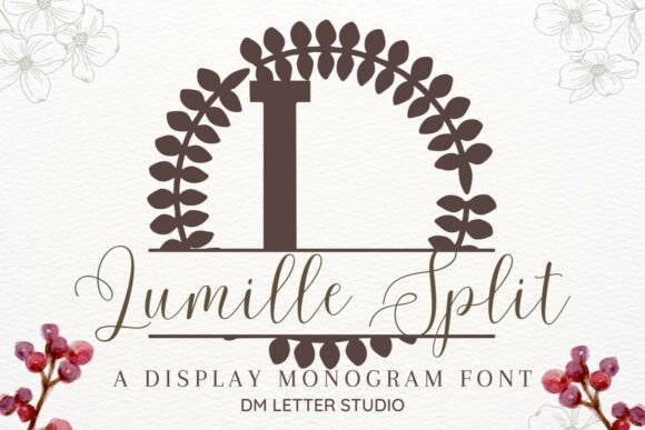 Lumille Split Monogram: Elegant Editorial Typography