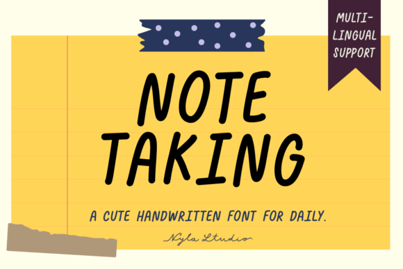 Note Taking Font: A Handwritten Typeface for Brands