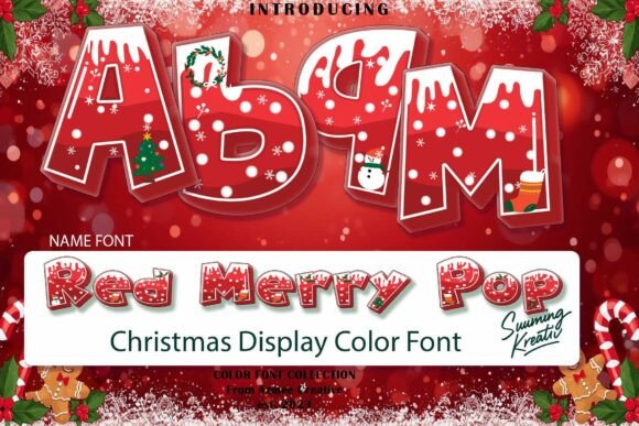 Redmerrypop: The Christmas Color Font for Holiday Campaigns