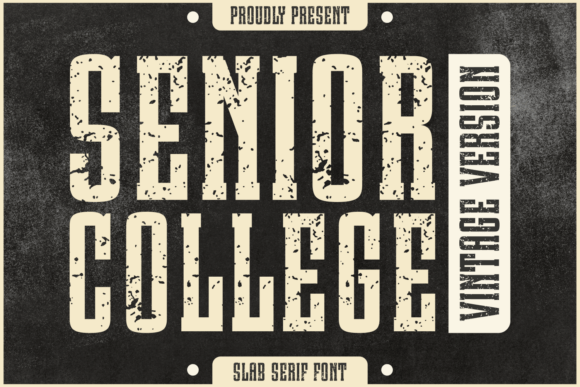 Senior College Vintage Typeface Review