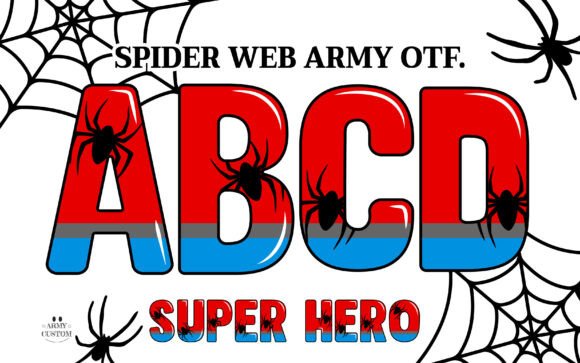 Spider Web Army: A Doodle Font Typeface for Makers