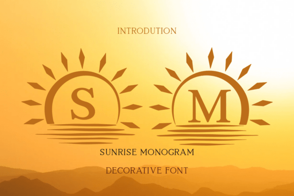 Sunrise Monogram: A Boho Typeface for Branding