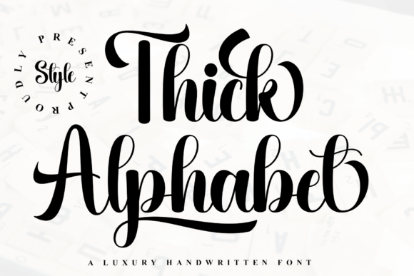 Thick Alphabet Font for Premium Branding