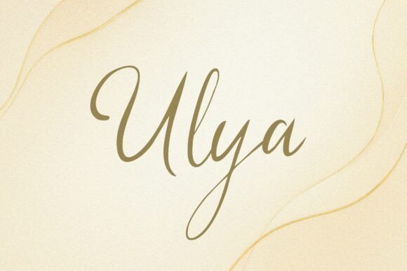 Ulya: The Elegant Script Typeface for Modern Brands