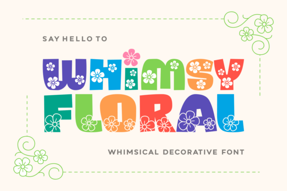 Whimsy Floral Font for Brand Identity