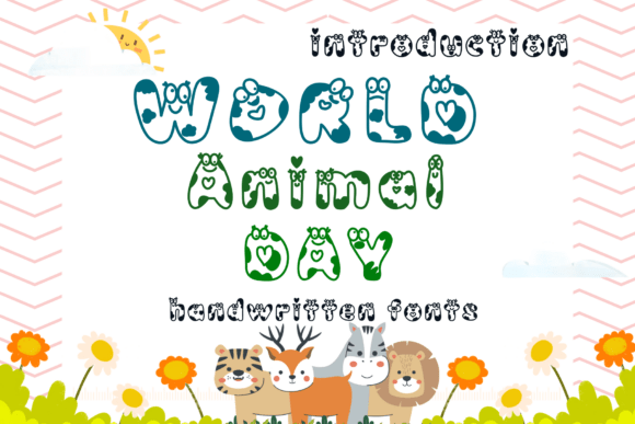 World Animal Day Font for Playful Web Design